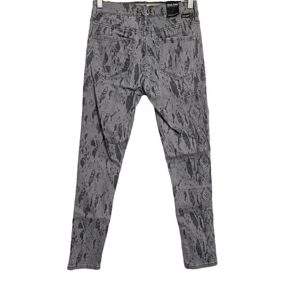 Dear John Women's NWT Gray Snake Print Giselle High Waisted Skinny Jeans Size 25 - Picture 9 of 9